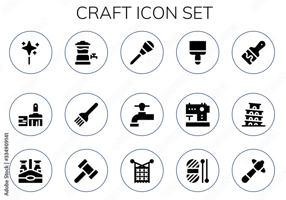 craft icon set craft icon set