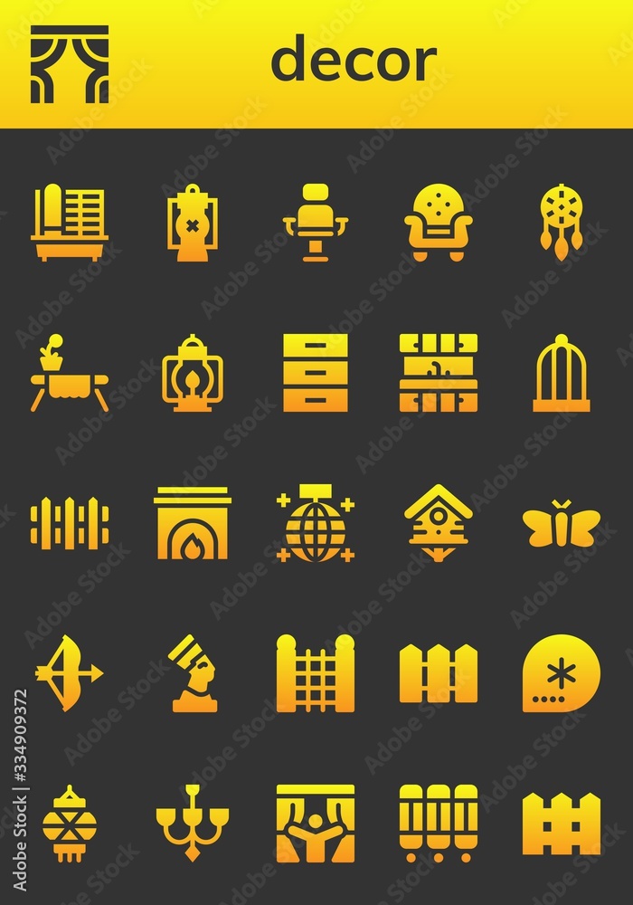 decor icon set