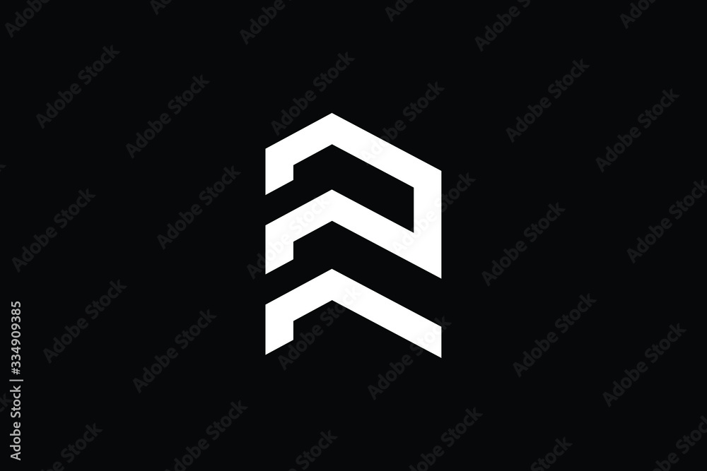 Minimal elegant monogram art logo. Outstanding professional trendy awesome artistic R initial based Alphabet icon logo. Premium Business logo White color on black background