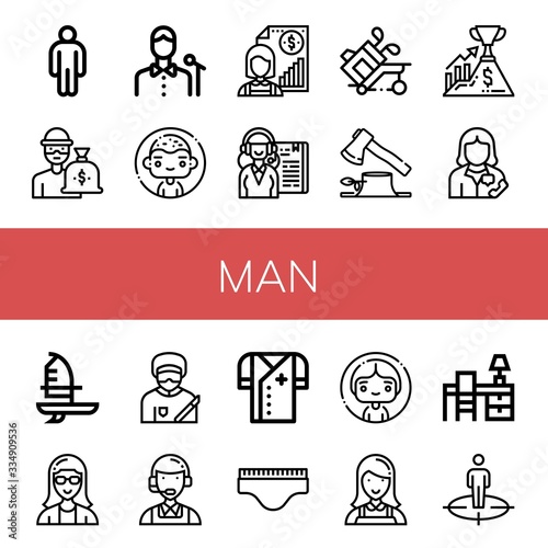 man icon set