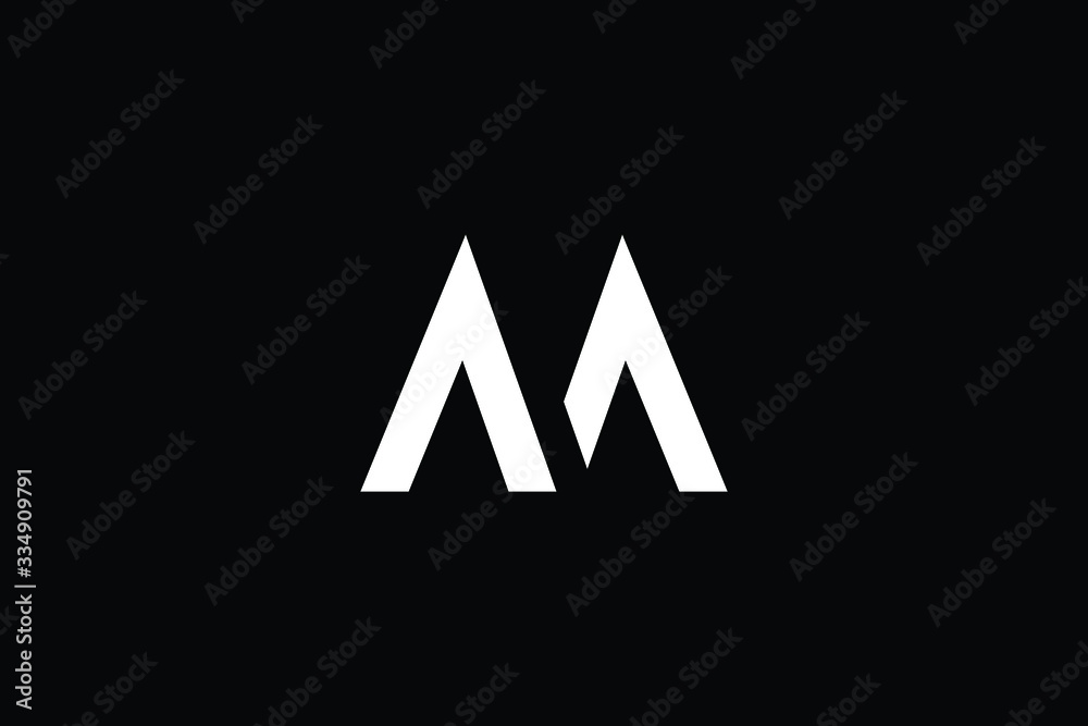 Minimal elegant monogram art logo. Outstanding professional trendy awesome artistic M AM MA initial based Alphabet icon logo. Premium Business logo White color on black background Minimal elegant monogram art logo. Outstanding professional trendy awesome artistic M AM MA initial based Alphabet icon logo. Premium Business logo White color on black background