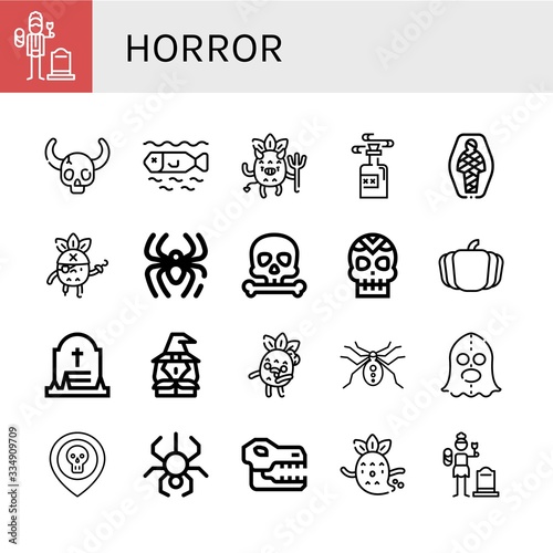 horror icon set