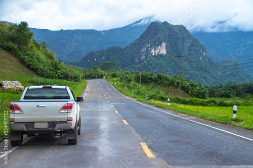 car with road in mountains © Soonthorn