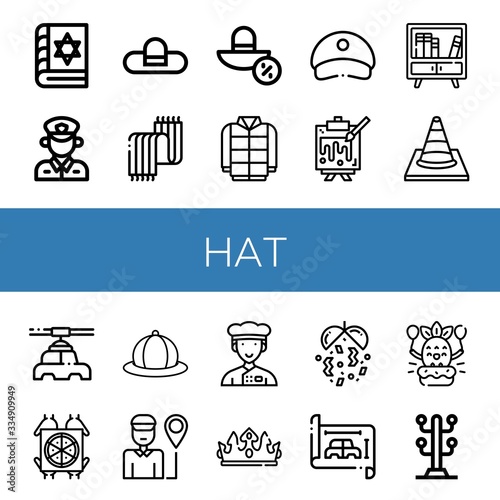 hat icon set
