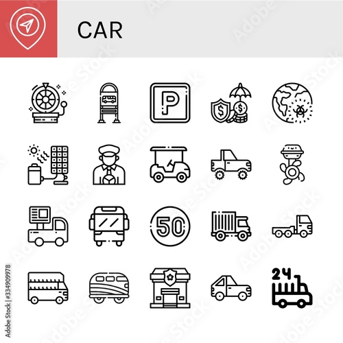 Set of car icons