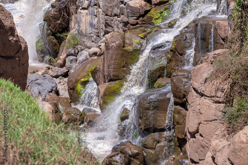beautiful waterfall in Awash National Park. Waterfalls in Awash wildlife reserve in south of Ethiopia. Wilderness scene, Africa