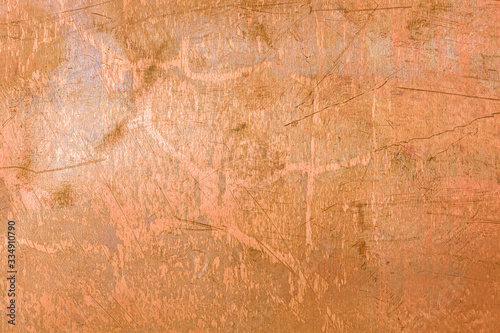 old grungy copper plate background. scratched metal texture