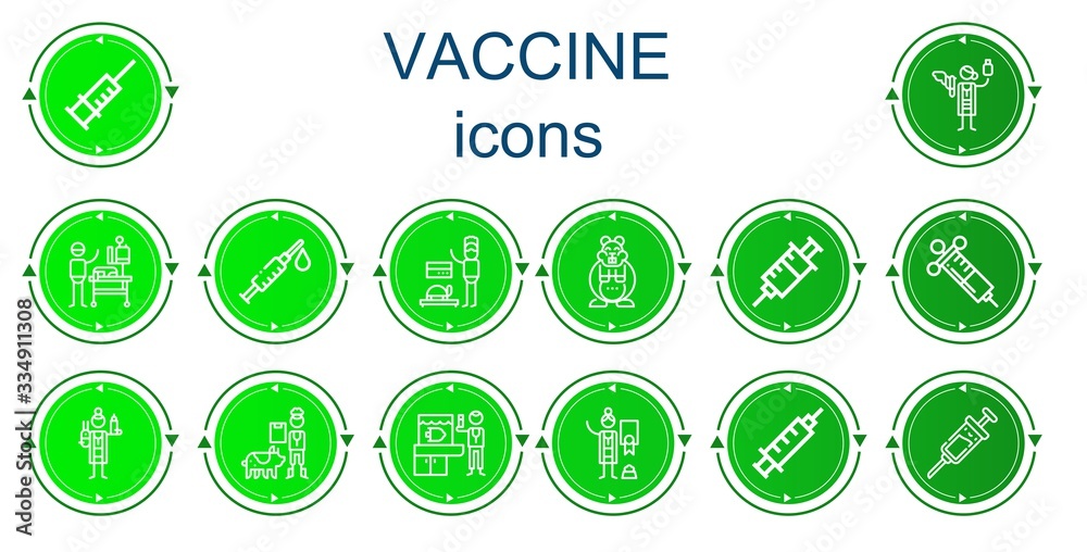 Editable 14 vaccine icons for web and mobile Editable 14 vaccine icons for web and mobile