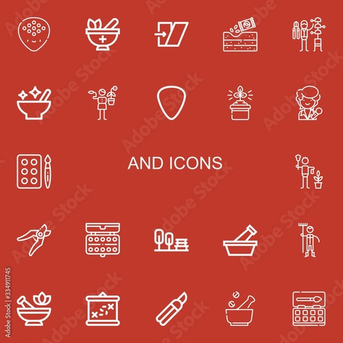Editable 22 and icons for web and mobile