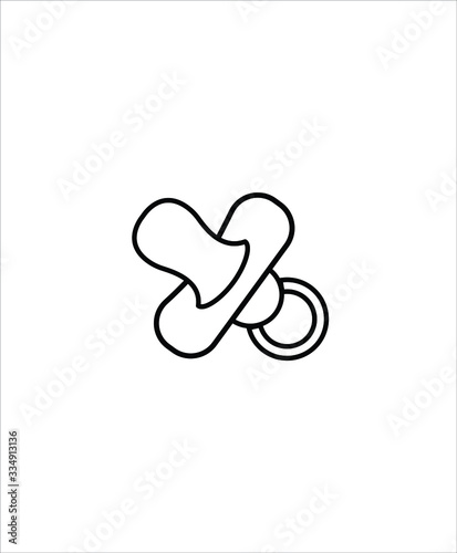 baby pacifier line icon,vector best line design icon.