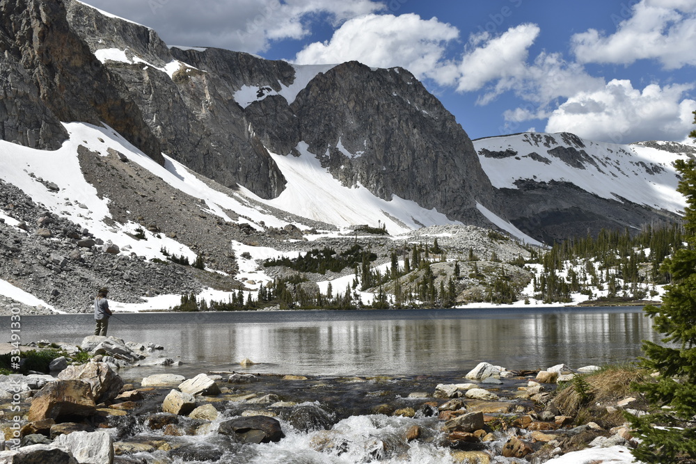 Mountain landscapes in wyoming and montana