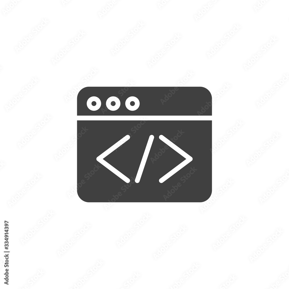 Web development vector icon. Website coding filled flat sign for mobile concept and web design. Code optimization glyph icon. Symbol, logo illustration. Vector graphics Web development vector icon. Website coding filled flat sign for mobile concept and web design. Code optimization glyph icon. Symbol, logo illustration. Vector graphics
