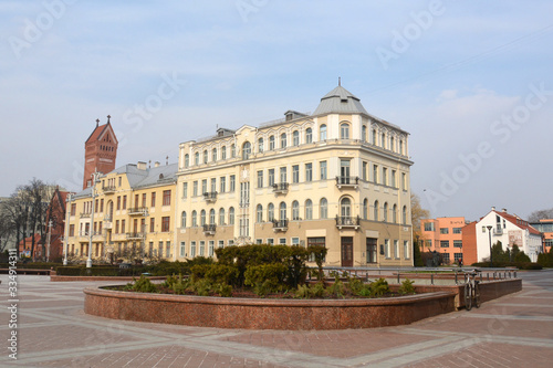 Minsk, Belarus-MARCH 29 2020: Independence square in Minsk