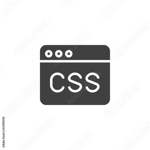 Css, Website development vector icon. filled flat sign for mobile concept and web design. Programming and coding glyph icon. Symbol, logo illustration. Vector graphics