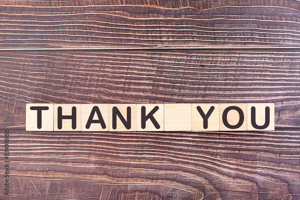 THANK YOU word made with wood building blocks Stock Photo | Adobe Stock