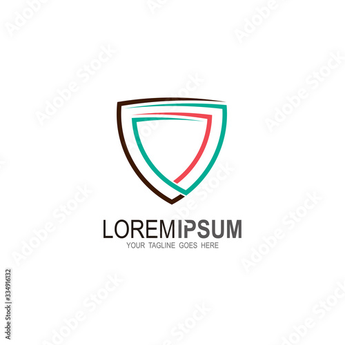 Free Download Shield logo design abstract with line, Simple logo - GFXLoad