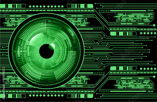 Blue eye cyber circuit future technology concept background