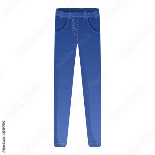 Urban jeans icon. Cartoon of urban jeans vector icon for web design isolated on white background