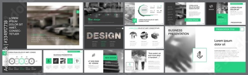 Blue, white and black infographic design elements for presentation slide templates. Business and marketing concept can be used for financial report, advertising, workflow layout and brochure design.