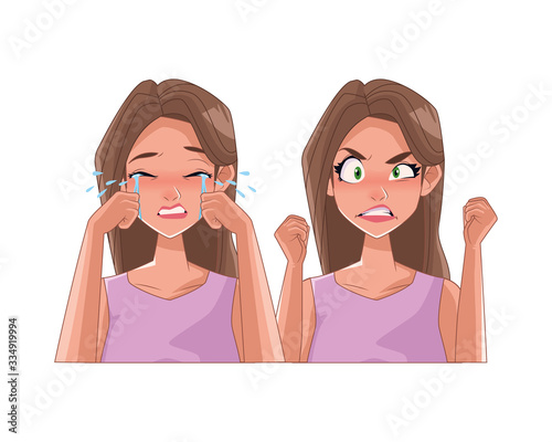 couple of women with stress symptoms