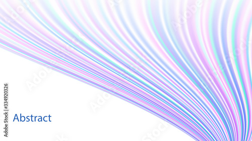 abstract rainbow magic fluid foil line wave and copy space Vector