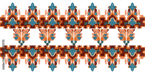 Drapery curves pagan tripe seamless pattern. Indian old surface background. Vector