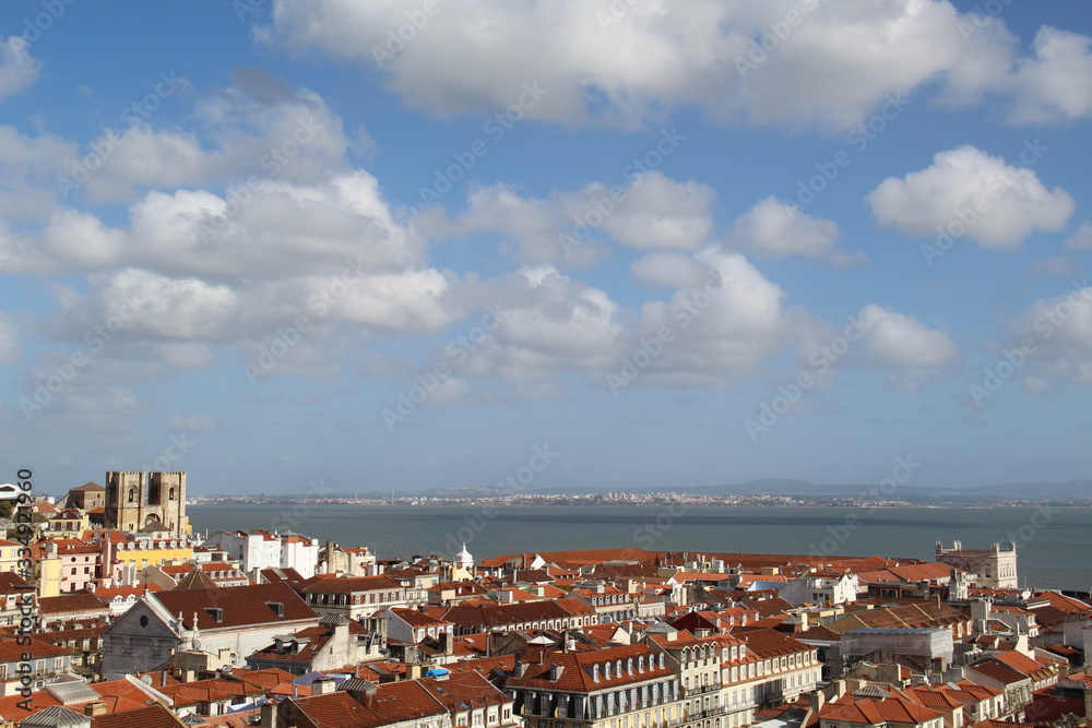 Lisbonne, vue aérienne (Chateau Saint Georges)