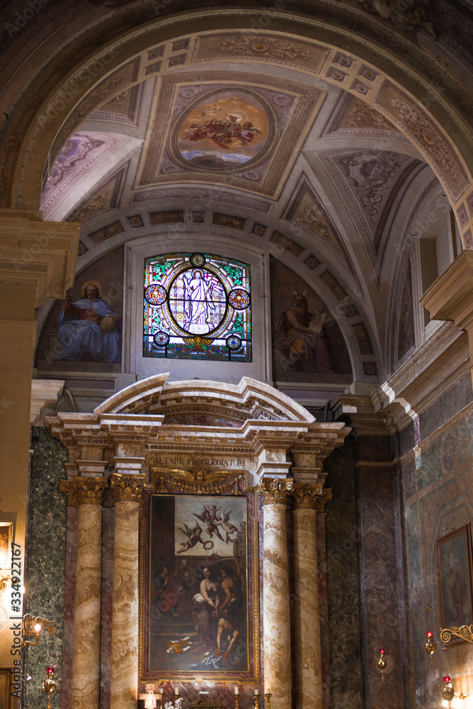 Rome, 10.11.2019. interior in the Roman Catholic Church