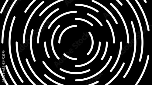 circle line white swirl burst on black background  swirl circle art line spiral shape  cycle spiral shape for technology concept  ripple lines graphic circle round  wave line twist and motion effect
