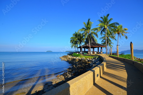 tropical seascape in Sabah Malaysia photo