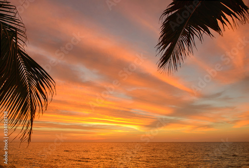 sunset on the beach