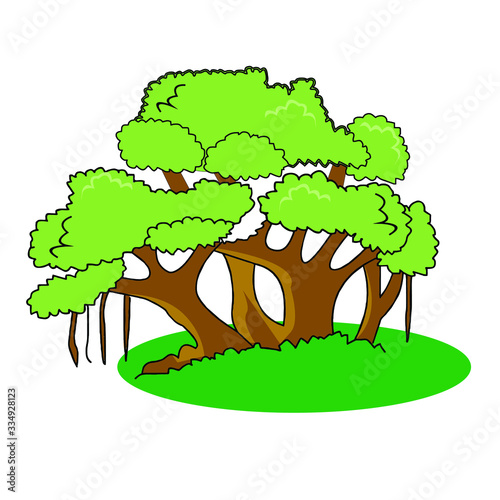 vector tree sorts with a white background