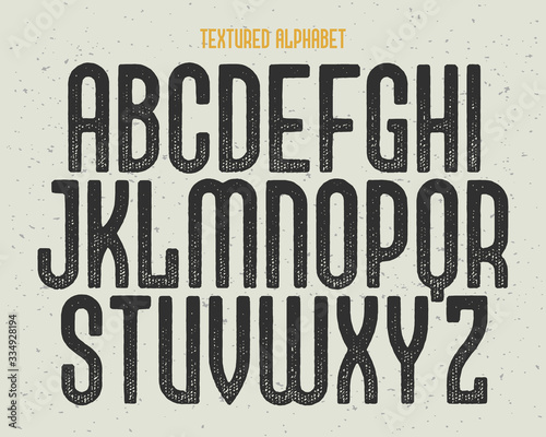 Vintage typeface with dirty textured effect