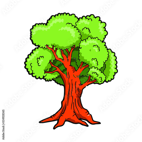 vector tree sorts with a white background