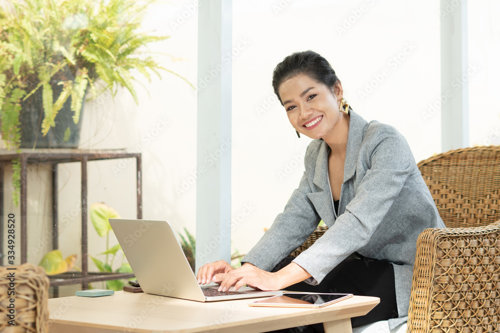 Young student woman use wireless internet learning and co-working at home on mobile tablet app. Modern girl people blogger couch on laptop education classroom online device, Social distancing in space Young student woman use wireless internet learning and co-working at home on mobile tablet app. Modern girl people blogger couch on laptop education classroom online device, Social distancing in space