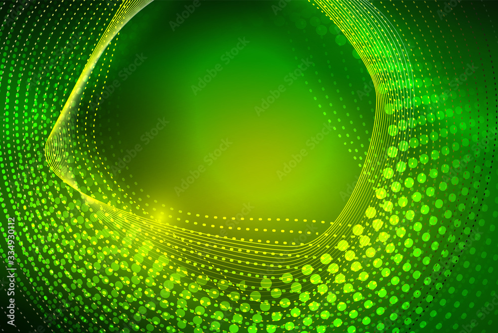 Obraz premium Abstract particles, wave background, neon motion techno design