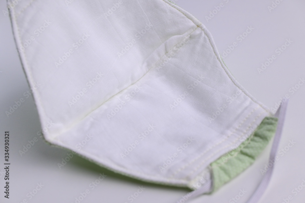 design of face mask handmade from fashion fabric cotton cloth and inside material with salu muslin soft textile
