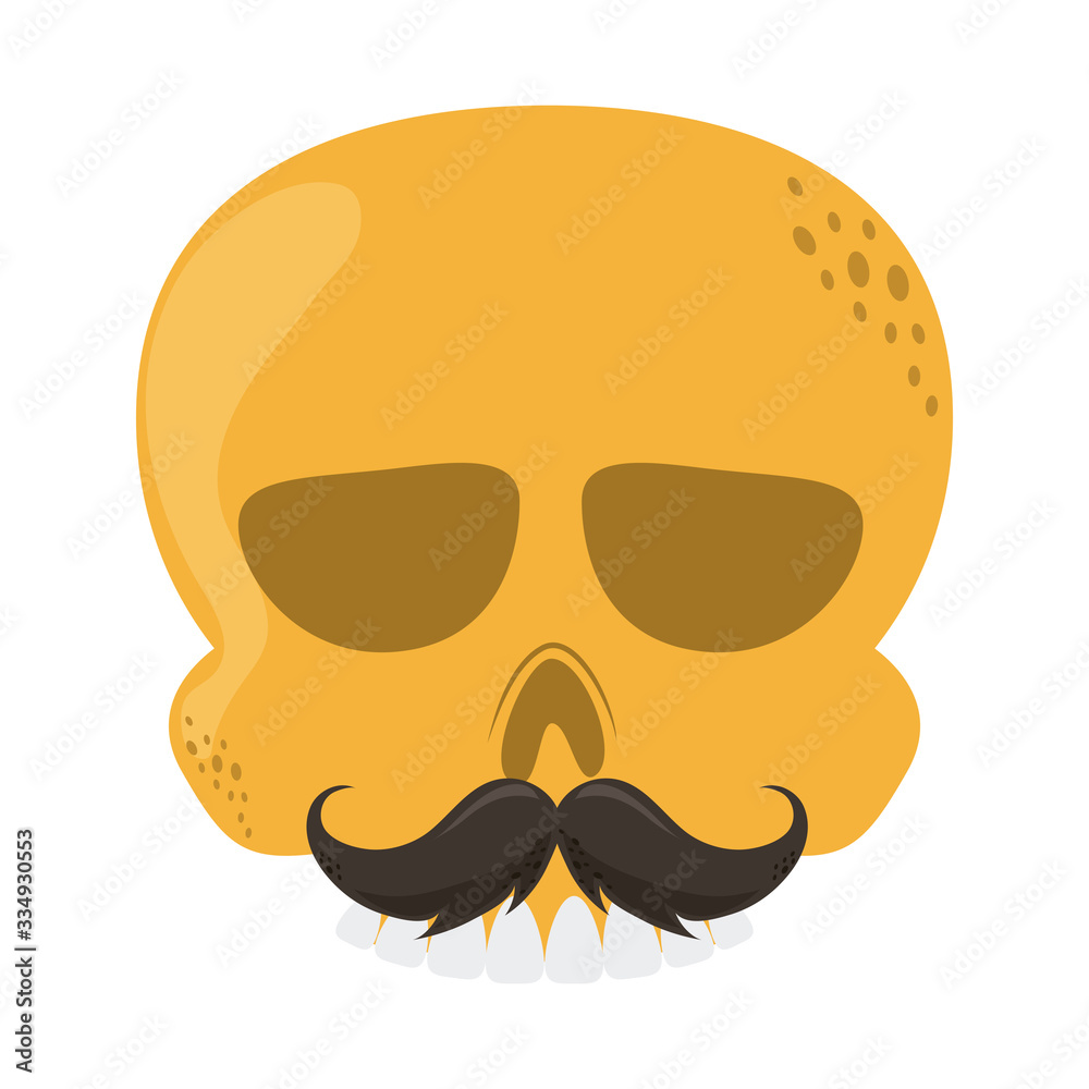 skull with mustache cinco de mayo mexican celebration flat style icon skull with mustache cinco de mayo mexican celebration flat style icon