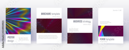 Minimalistic brochure design template set. Rainbow © Begin Again