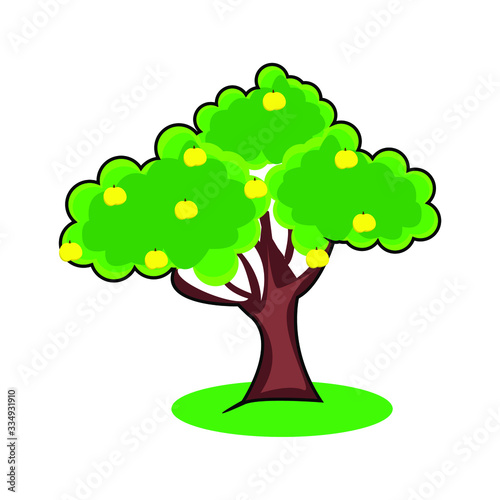 vector tree sorts with a white background