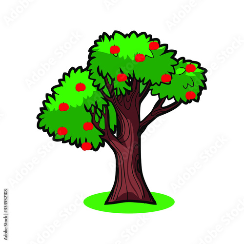 vector tree sorts with a white background