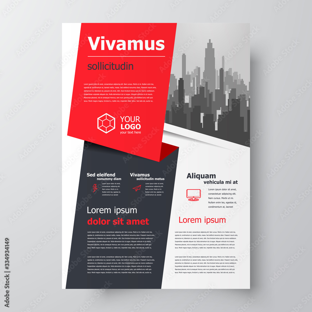 Flyer brochure design, business flyer size A4 template, creative leaflet - obrazy, fototapety, plakaty 