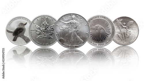 one ounce silver bullion coins