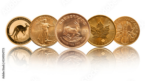 Tableau sur toile gold bullion coins one ounce of fine gold