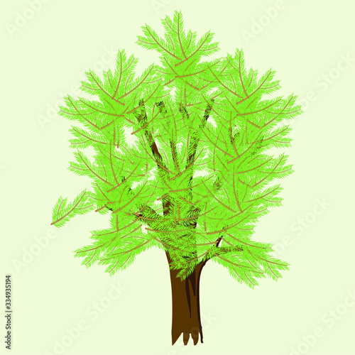 vector tree sorts with a white background