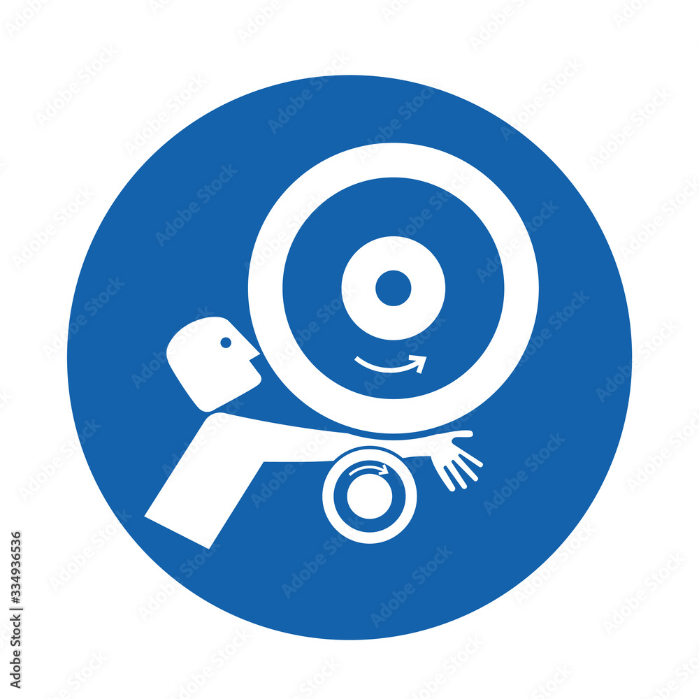 Arm in Rollers Symbol Sign Isolate On White Background,Vector Illustration Arm in Rollers Symbol Sign Isolate On White Background,Vector Illustration
