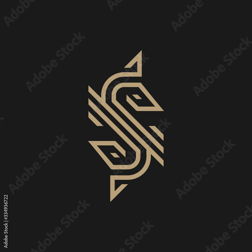 pegasus horse logo style line art, monoline,symbol creative graphic design