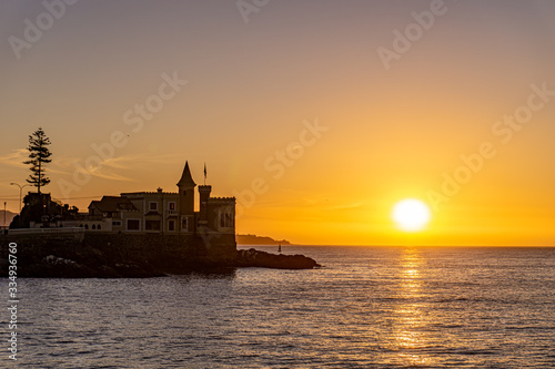 Wulff Castle at sunset. Vina del Mar, Chile photo