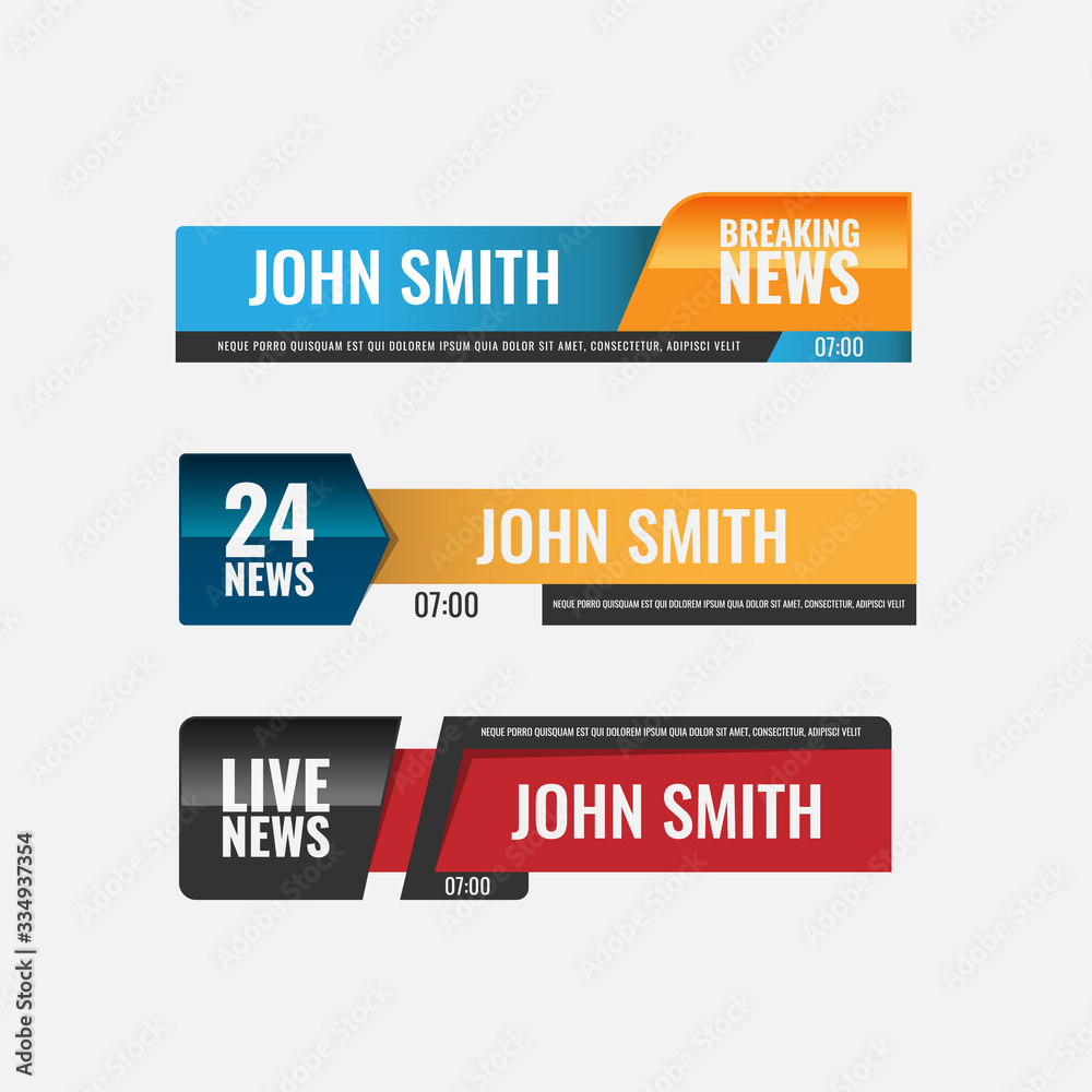 TV News Bars icon set design