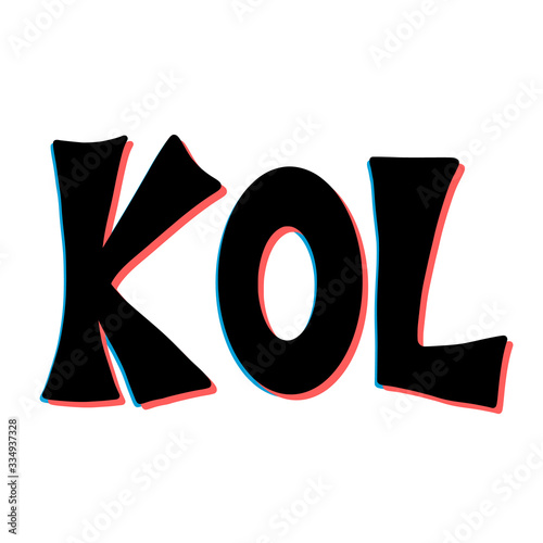 Kol text. Key opinion leader quote. Vector word.